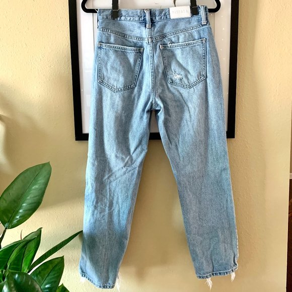 Pistola Charlie Distressed High-Rise Straight Crop - Picture 2 of 6